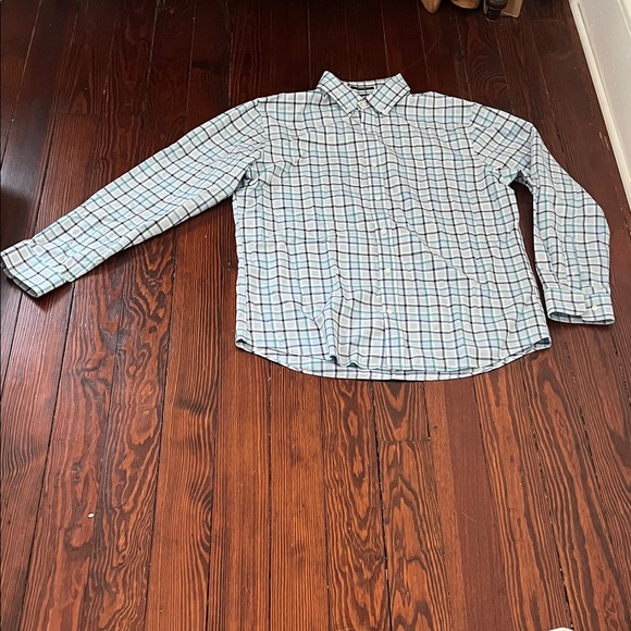 Lands' End Other - Lands' End Men's Plaid Shirt - Blue and White